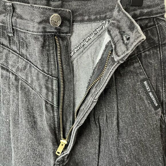 Rockies Vintage Southwestern Bareback Denim Straight Leg Washed Black Jeans - Picture 5 of 6